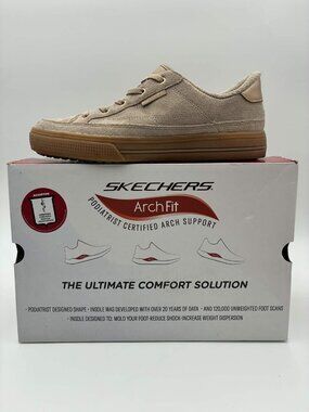 Skechers Arch Fit Arcade Sweeties Taupe Womens Size 9.5 Shoes